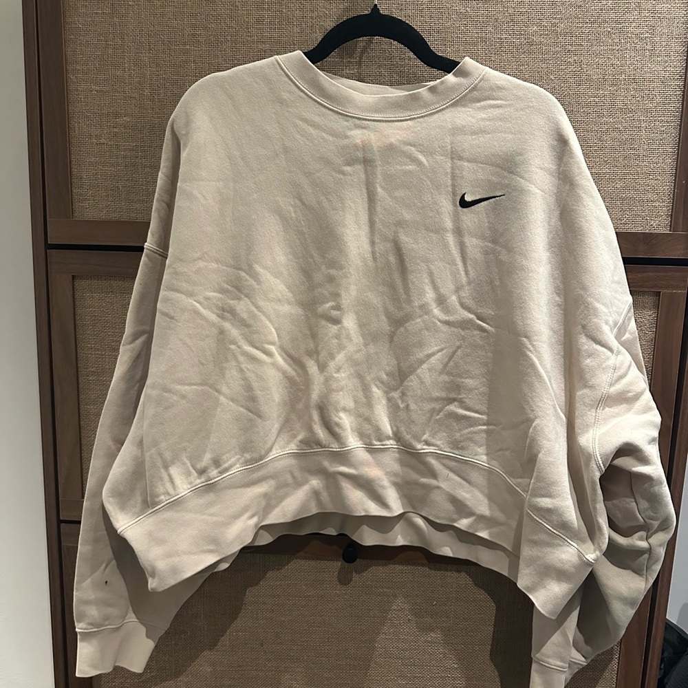 Nike Women's Beige Crew Neck Sweater